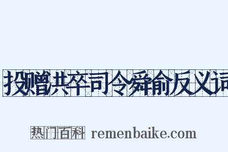 投赠洪卒司令舜俞反义词是什么意思的图片